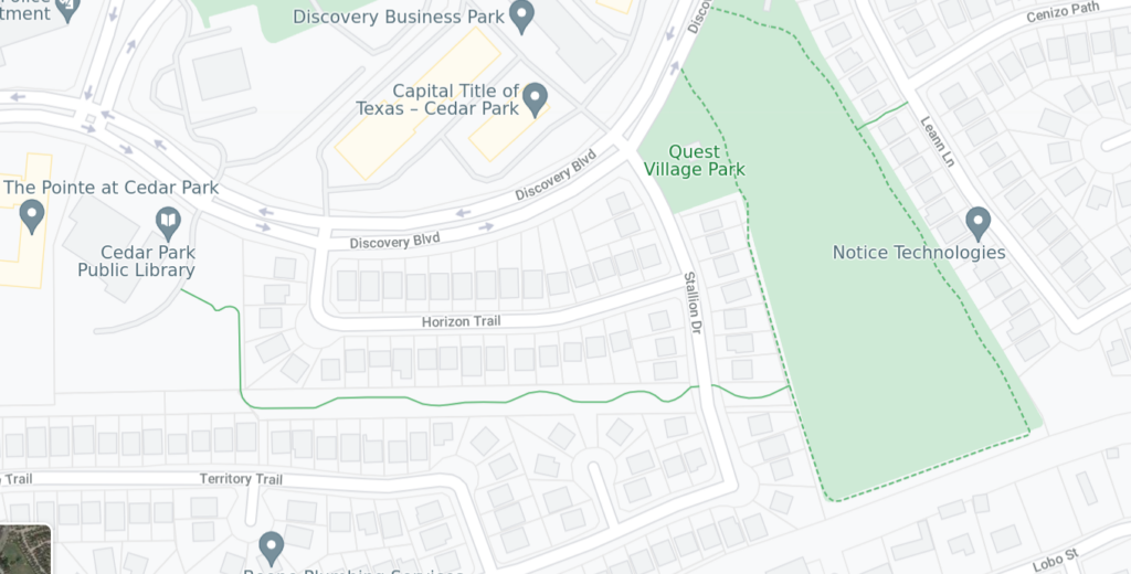 Map 1 of Wildflower Trail Segment